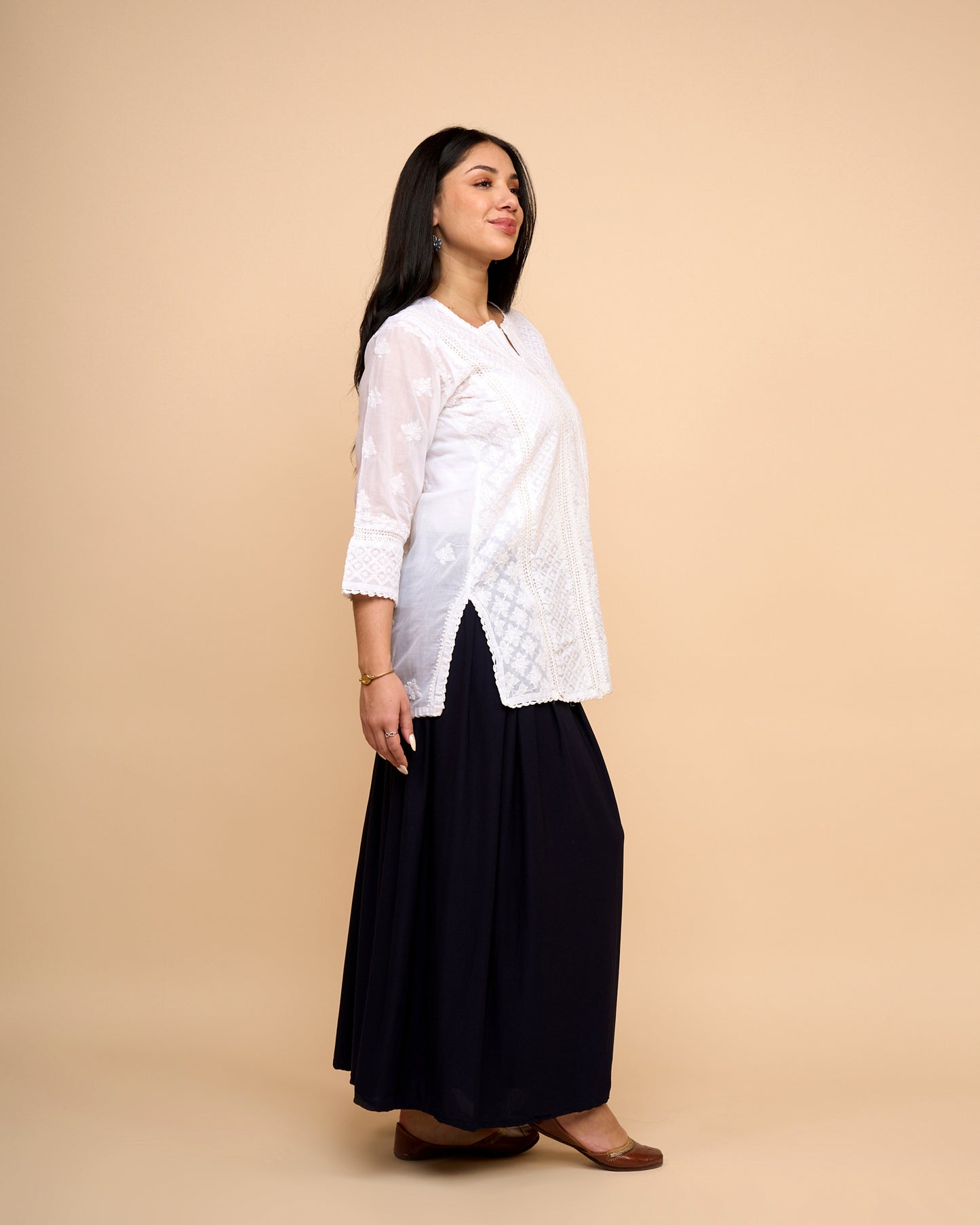 Blusa - Algodon Floral encaje