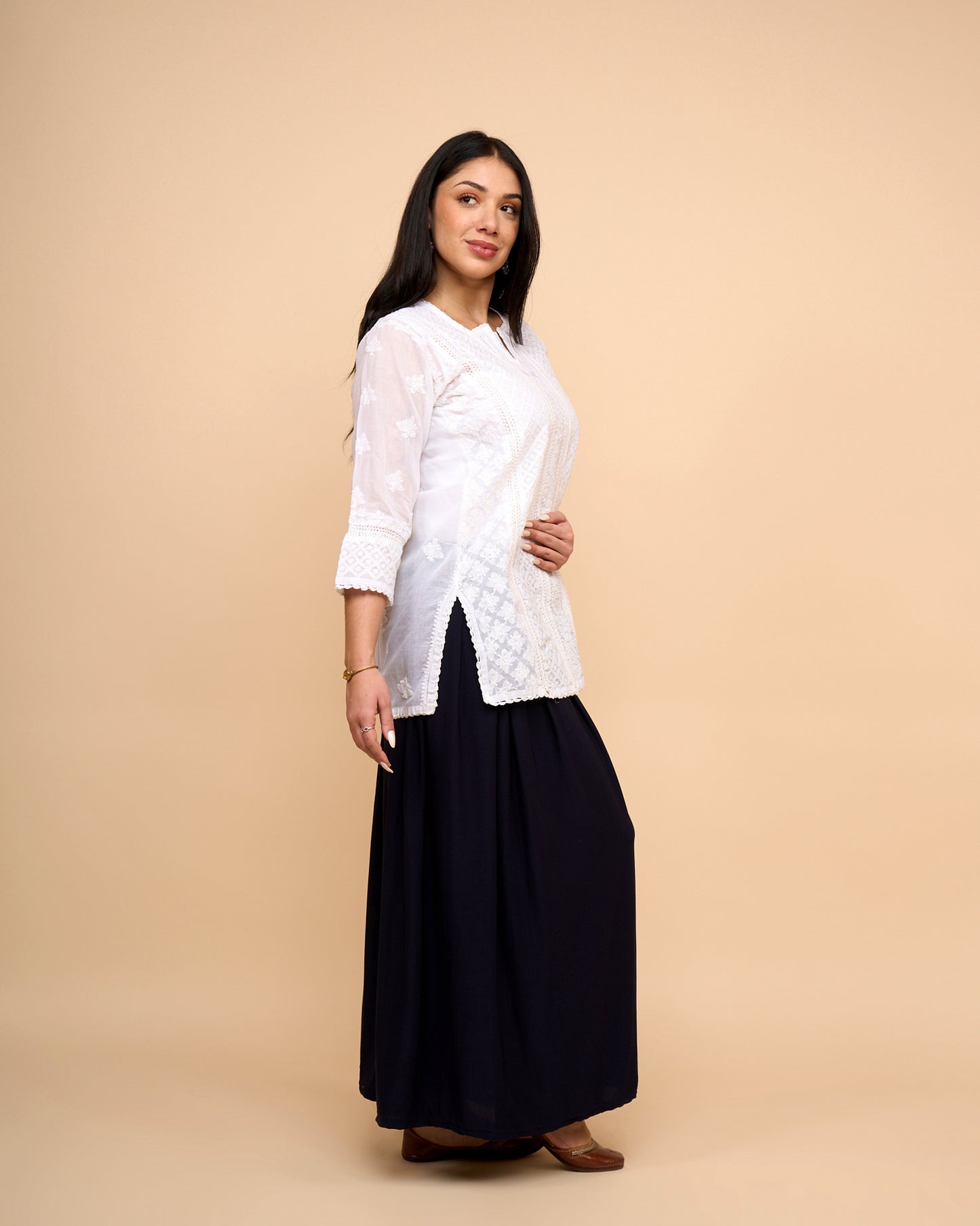 Blusa - Algodon Floral encaje
