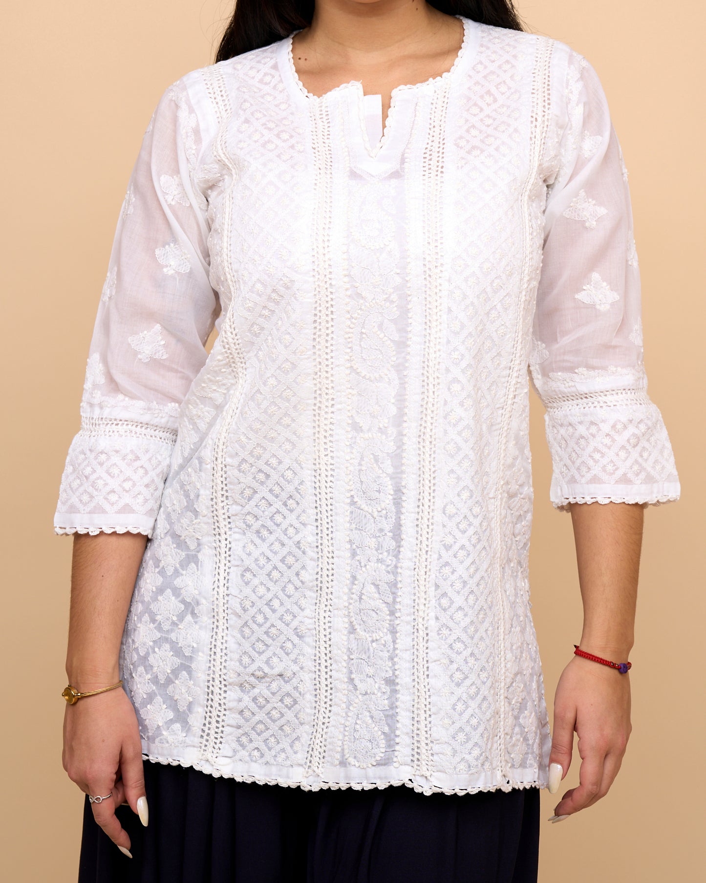 Blusa - Algodon Floral encaje