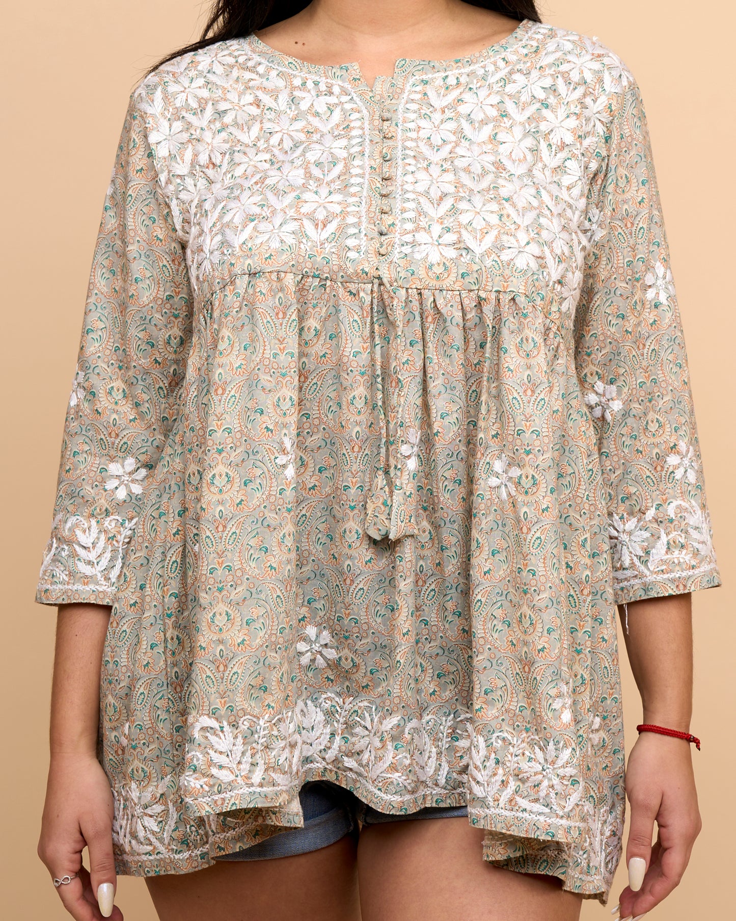 Blusa Manga Larga 3/4 - Paisley