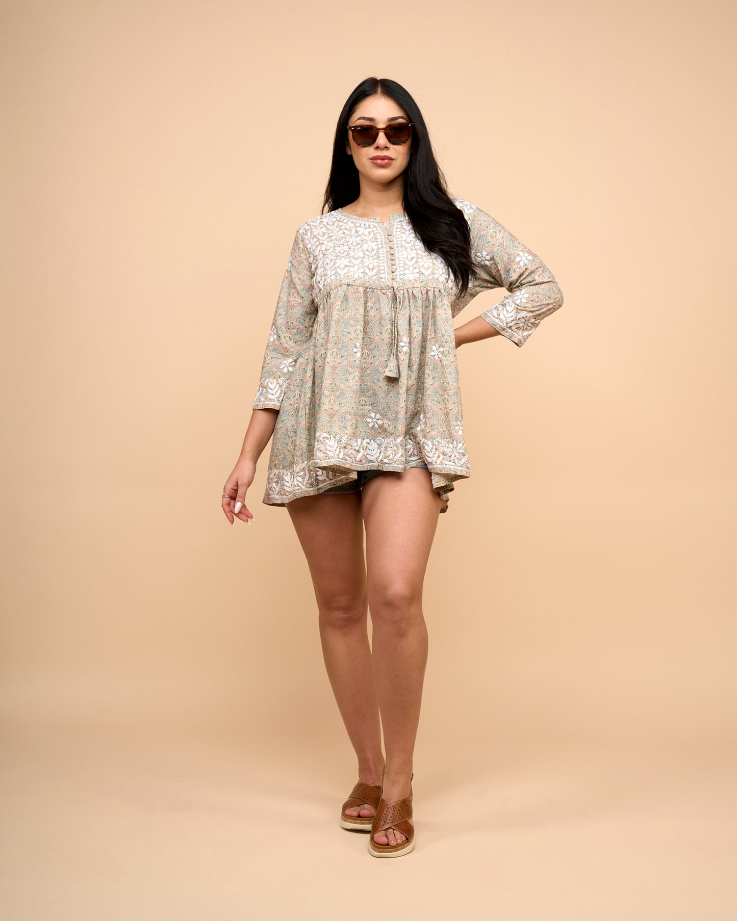 Blusa Manga Larga 3/4 - Paisley