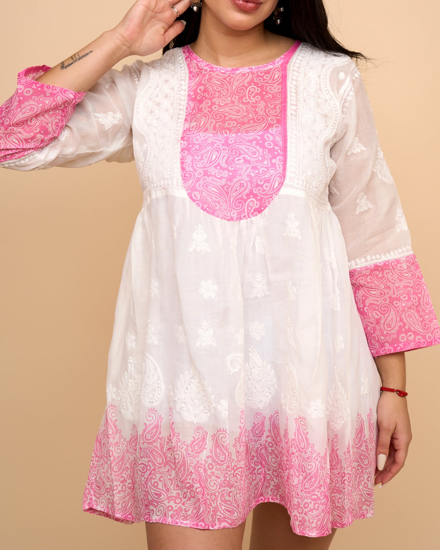 Vestido - Bordado Chikankari