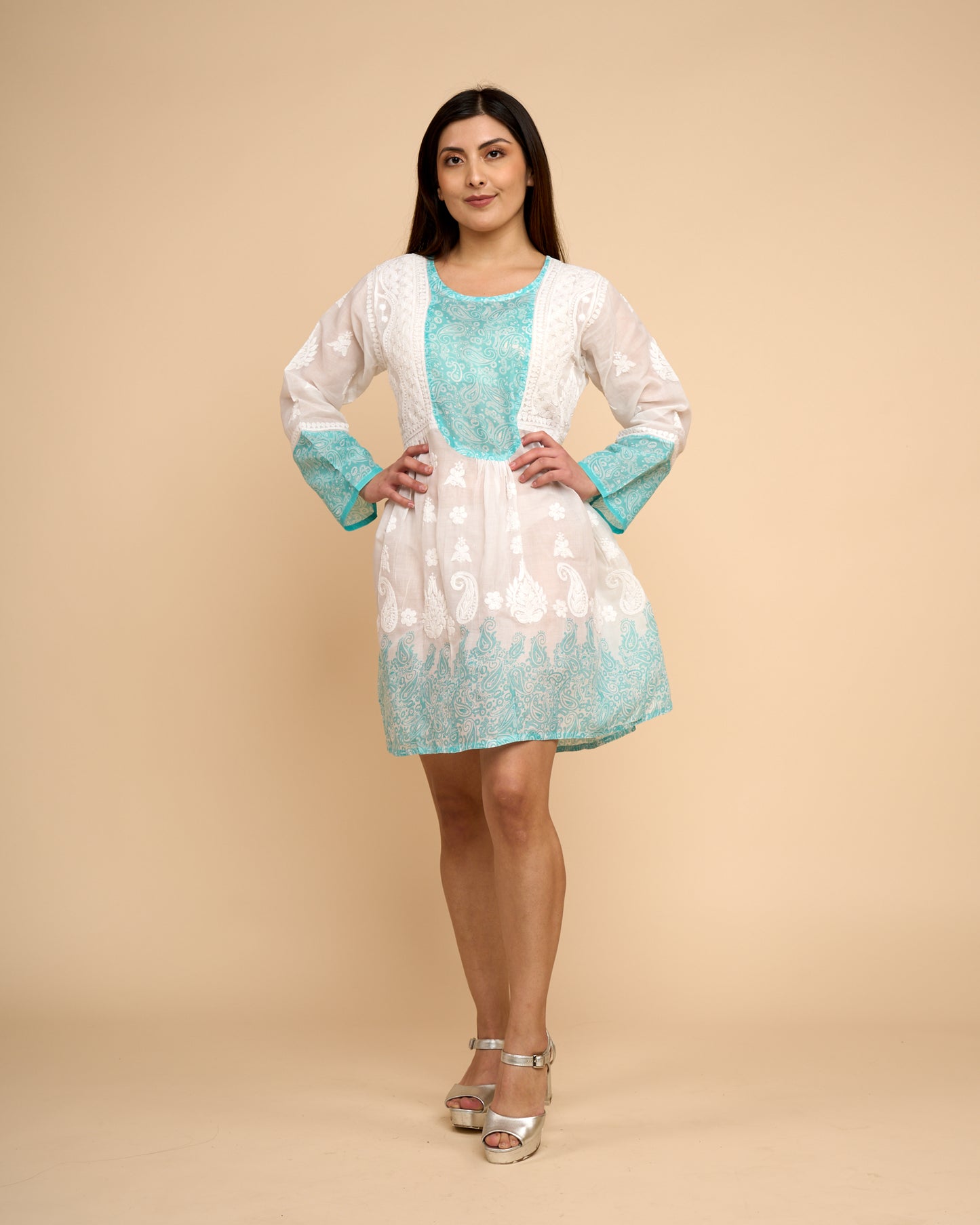 Vestido - Bordado Chikankari